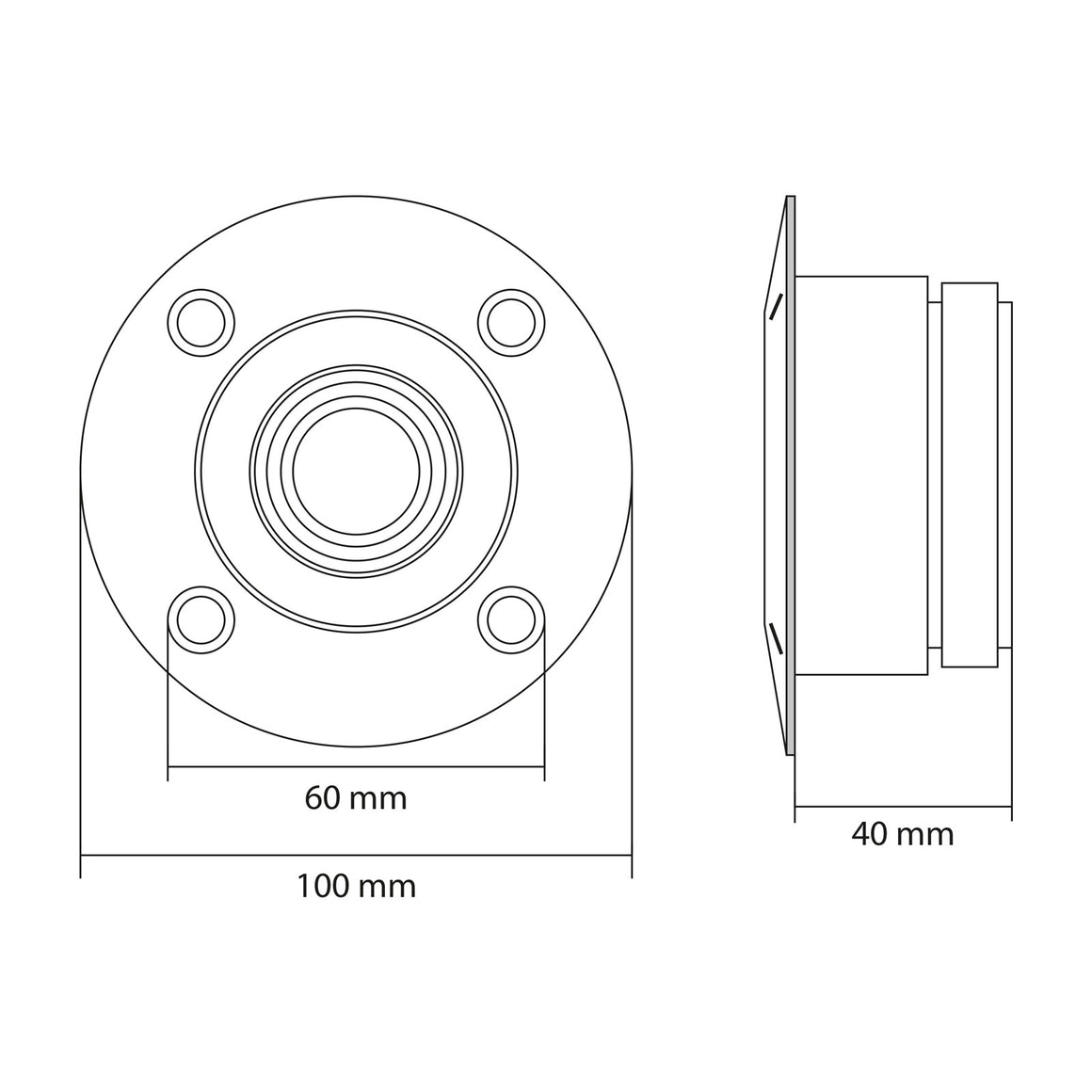 Tweeter Profesional 70W 8 Ohmi 2kHz-20kHz 100x40 mm M`N`C 33511