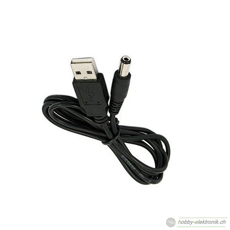 USB - DC 0.6m cablu 5.5x2.1mm OEM