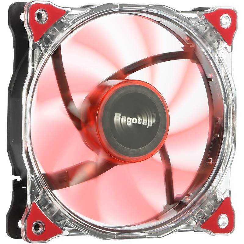 Ventilator 120mm Fan Red 120x120mm POLARWND-RD Segotep Polar Wind 12V