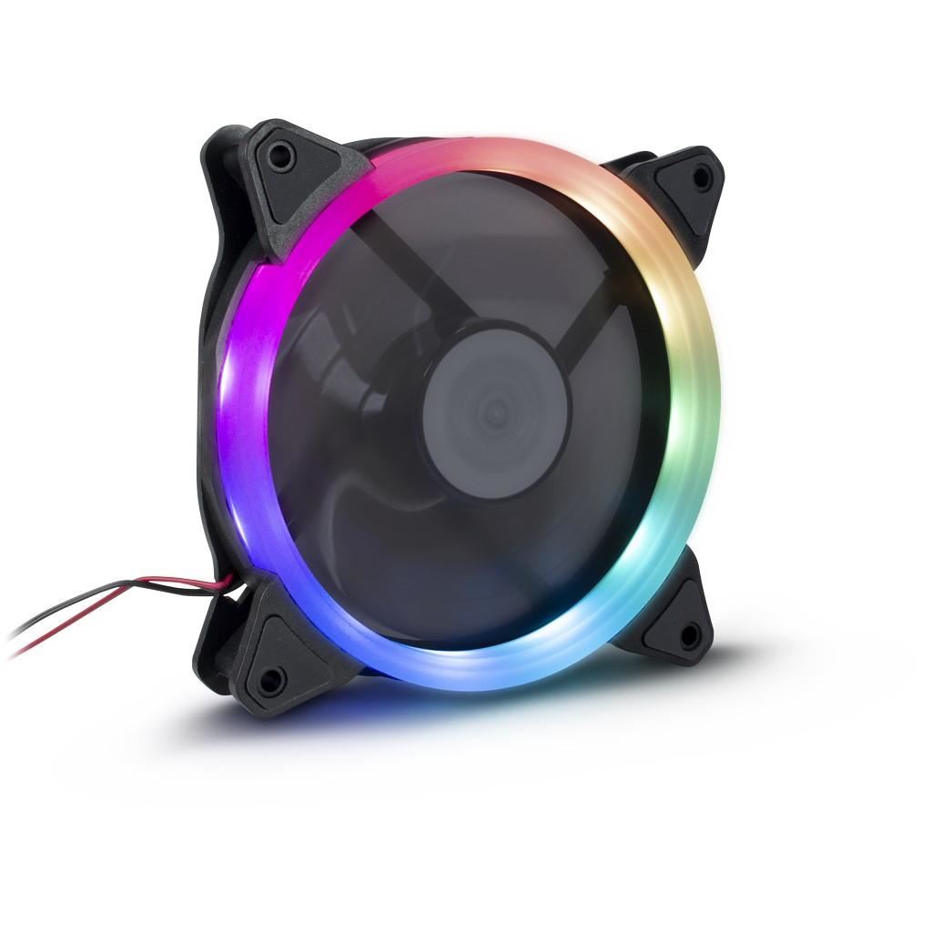 Ventilator 120x120x25mm Inter-Tech Argus iluminare RGB 900RPM 2 pini la Molex RS-051-RGB