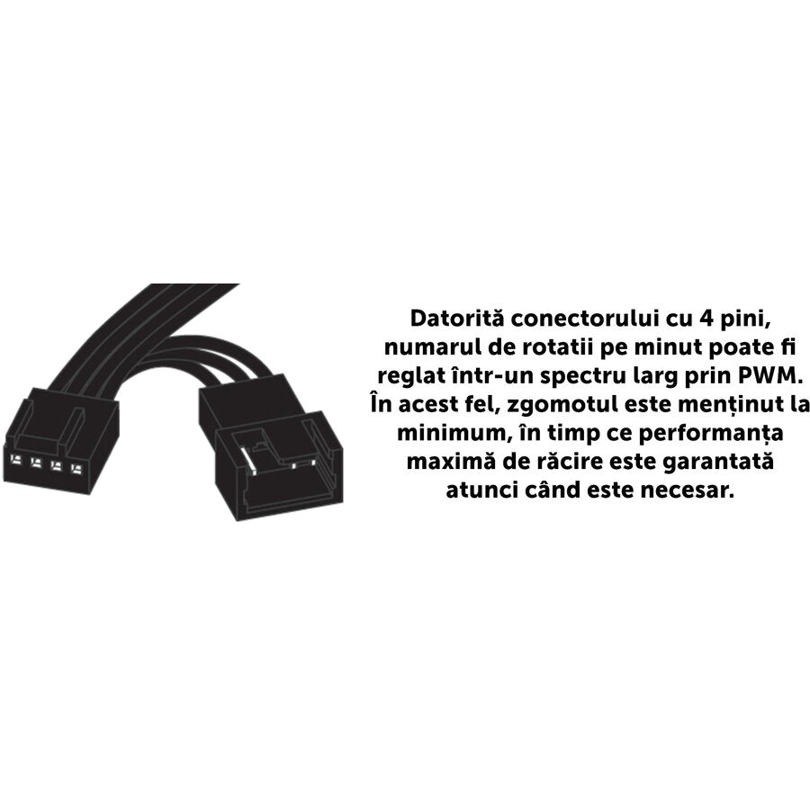 Ventilator ARCTIC P8 PWM PST 4-pin 200-3000 RPM 80x80x25 mm negru ACFAN00150A