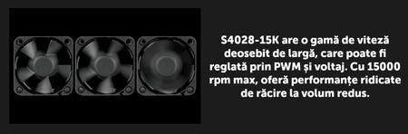 Ventilator ARCTIC S4028-15K 40x40x28 mm 12V 0.47A negru ACFAN00264A