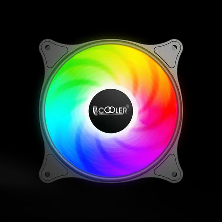 Ventilator PCCOOLER FX1203-BKRN1-GL 120x120x25 mm 12V 0.18A 1200RPM RGB LED 3-pin Hydro Bearing fixed LED RGB
