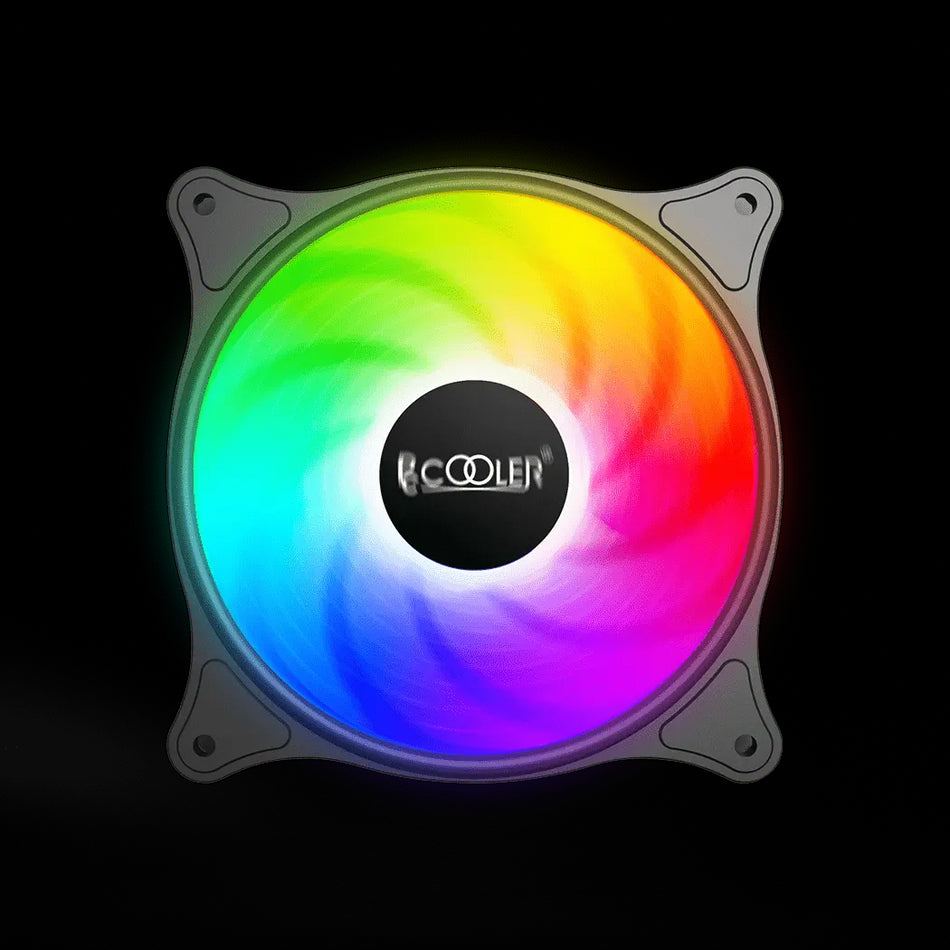 Ventilator PCCOOLER FX1203-BKRN1-GL 120x120x25 mm 12V 0.18A 1200RPM RGB LED 3-pin Hydro Bearing fixed LED RGB