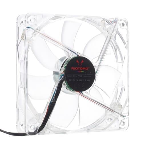 Ventilator Riotoro Cross-X Clear Classic 120mm iluminare albastra