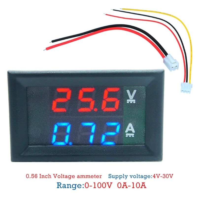 Voltmetru si Ampermetru 0-10A rosu DC 4-30V VOLT/AMP 10A