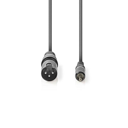 XLR-RCA audio cablu XLR 3pini tata - RCA tata 1.5m Gri NEDIS